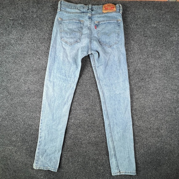 Levi's 512 Slim Taper Fit Jeans Men 30x30.5 Blue Light Wash Denim Cotton Stretch - Picture 11 of 15